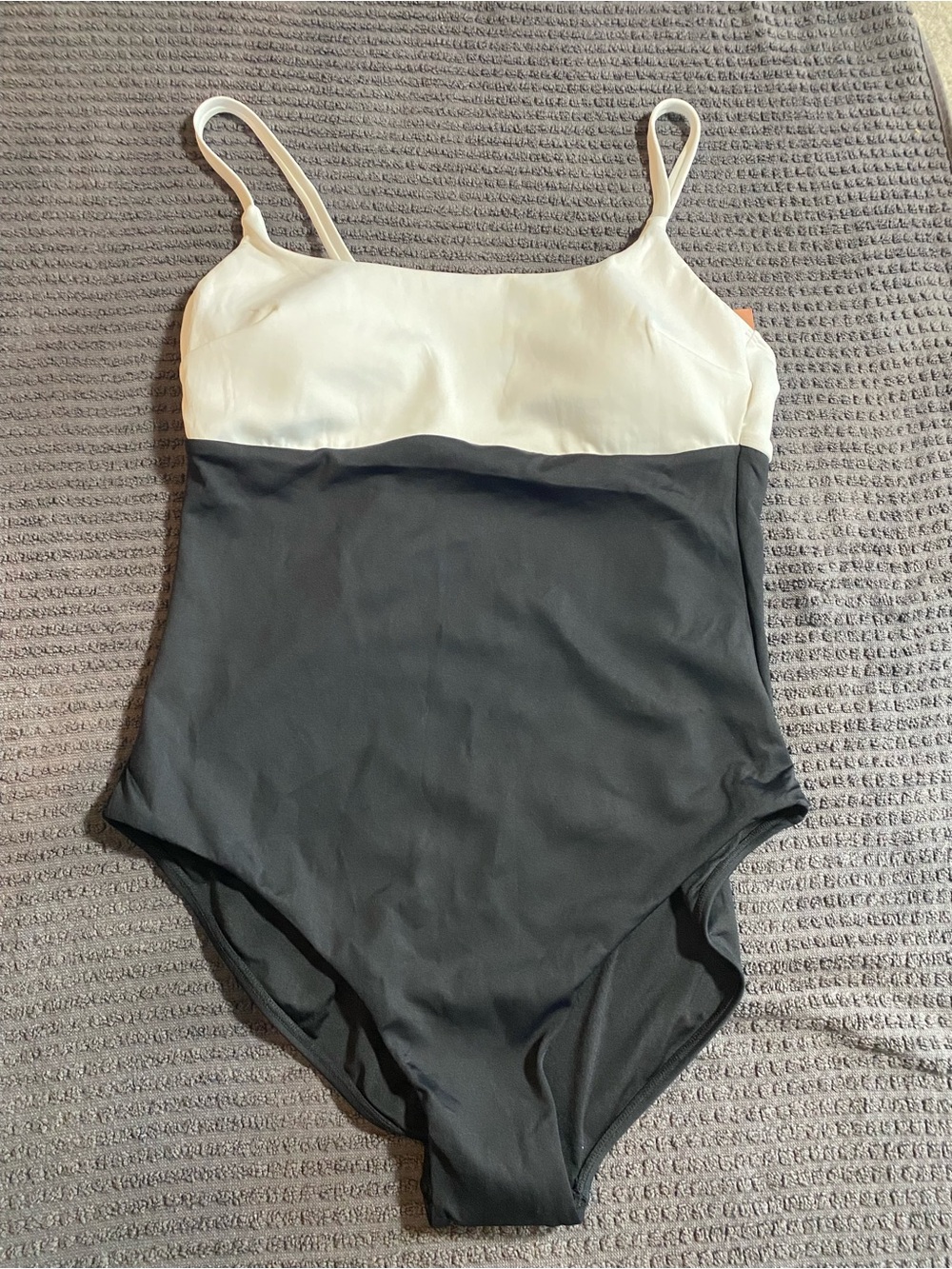 Shade & Shore 2-Tone Black and White One-Piece Swimsuit